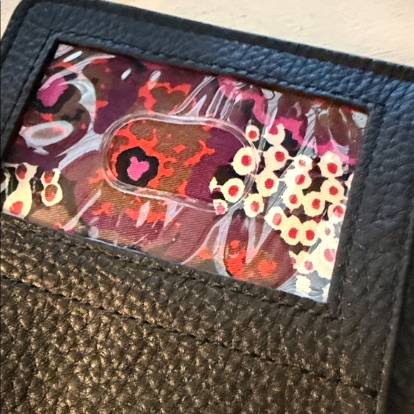 Vera Bradley Slim Travel Organizer Black Genuine pebbled Leather - Picture 7 of 10